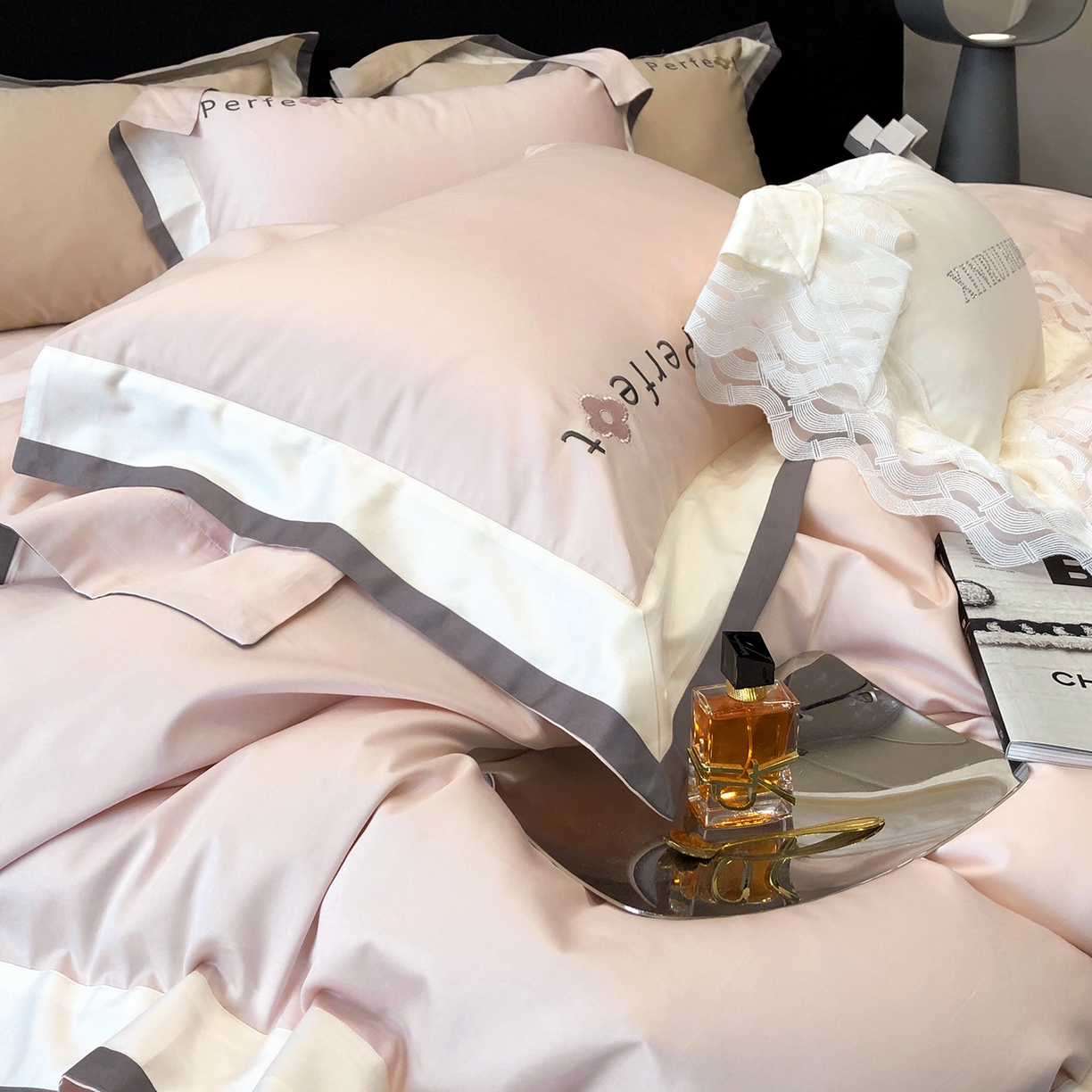 91家纺网 家纺一手货源 找家纺 （总）蕾诺家纺 2026秋冬新款100s高奢典藏简约全棉四件套-莫斯科系列