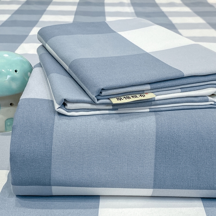 91家纺网 家纺一手货源 找家纺 优品惠 2026新款老粗布床单凉席席子空调软席单品床垫保护套三件套 兰大格