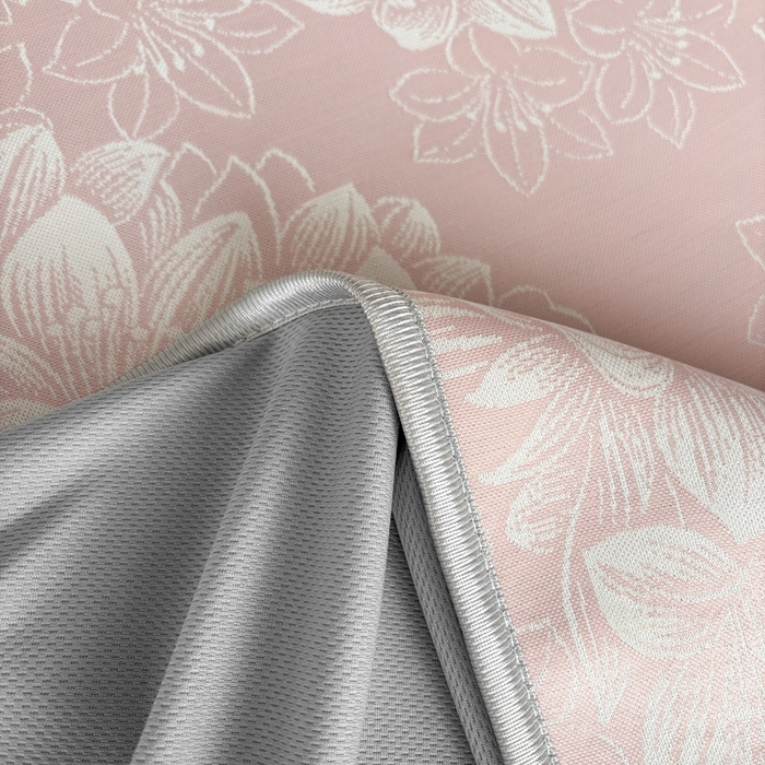 91家纺网 家纺一手货源 找家纺 麋兔 2026新款PE聚乙中分子提花床笠款凉席席子 百合