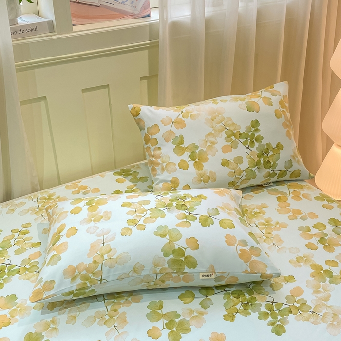 91家纺网 家纺一手货源 找家纺 优品惠 2026新款老粗布床单凉席席子空调软席单品床垫保护套三件套 青枝漫语