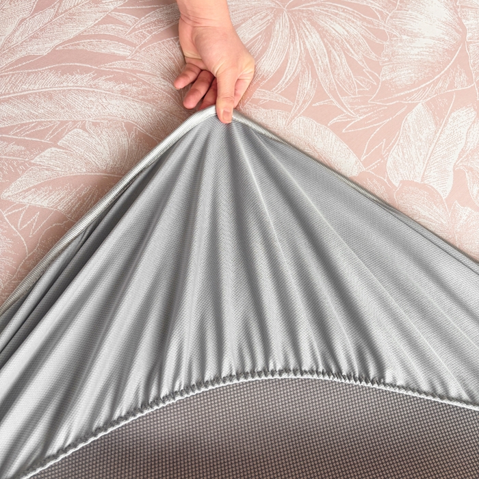 91家纺网 家纺一手货源 找家纺 麋兔 2026新款PE聚乙中分子提花床笠款凉席席子 秘境-粉