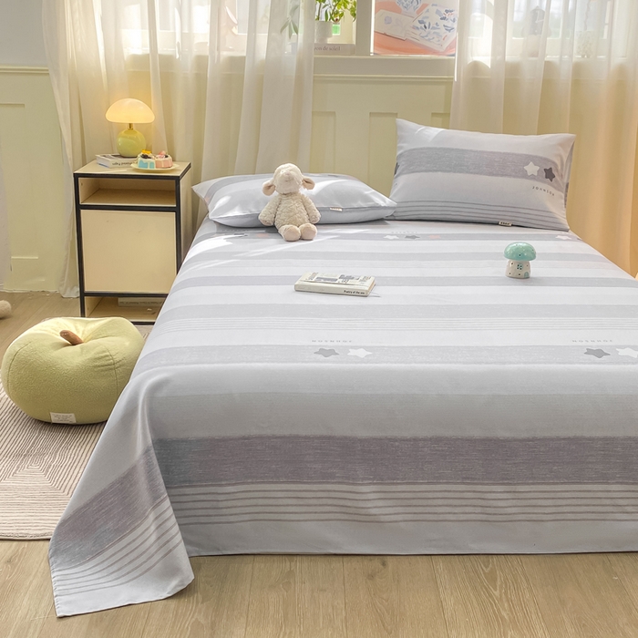 91家纺网 家纺一手货源 找家纺 优品惠 2026新款老粗布床单凉席席子空调软席单品床垫保护套三件套 星星