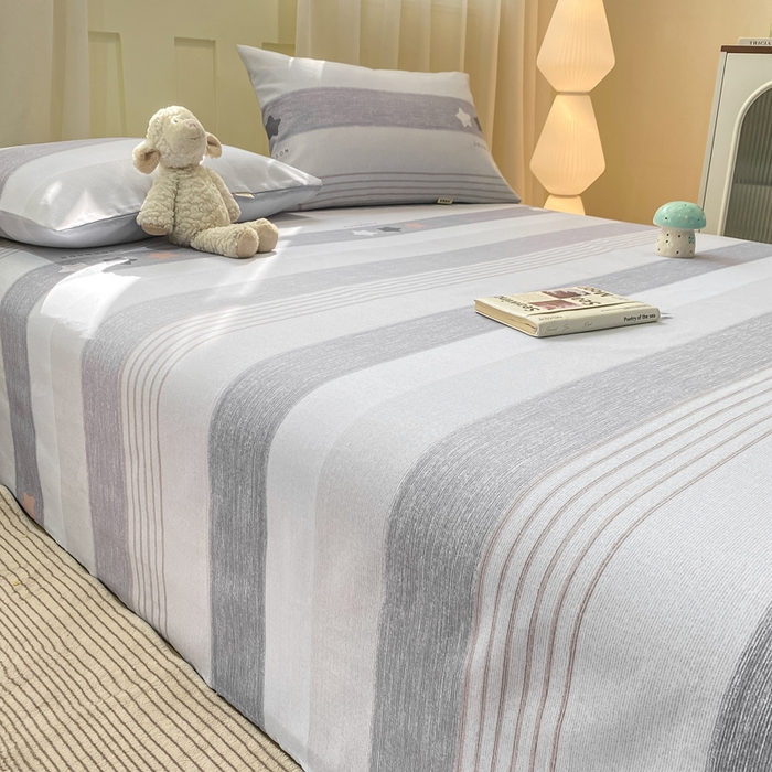 91家纺网 家纺一手货源 找家纺 优品惠 2026新款老粗布床单凉席席子空调软席单品床垫保护套三件套 星星