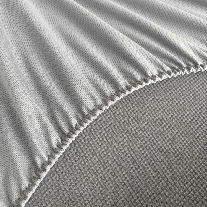 91家纺网 家纺一手货源 找家纺 麋兔 2026新款PE聚乙中分子提花床笠款凉席席子 雾影