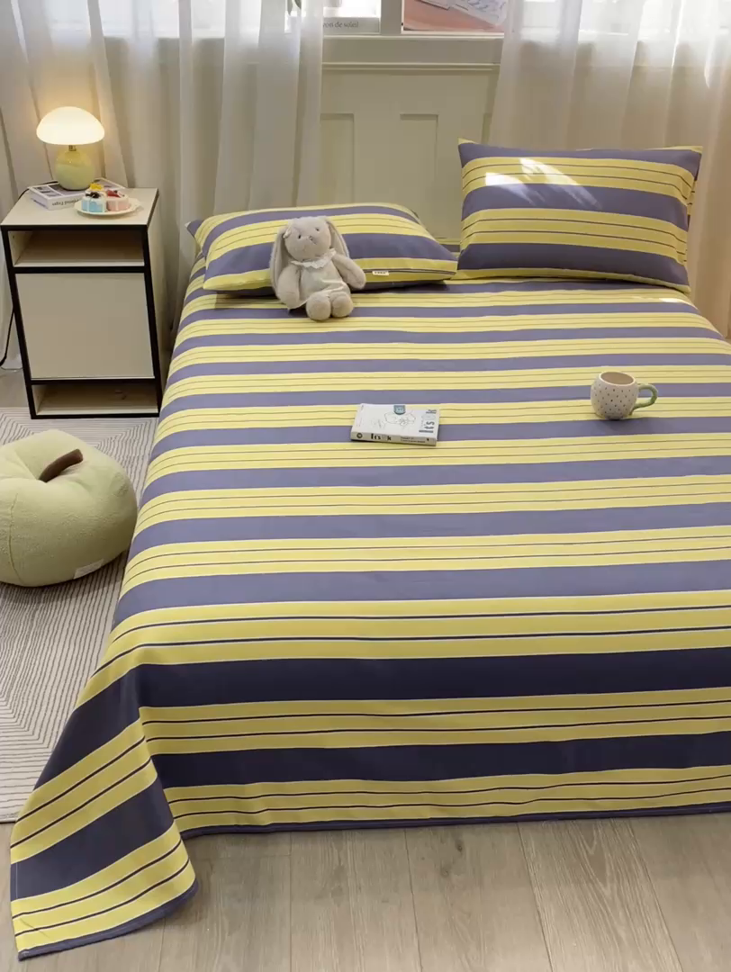 91家纺网 家纺一手货源 找家纺 优品惠 2026新款老粗布床单凉席席子空调软席单品床垫保护套三件套 约定