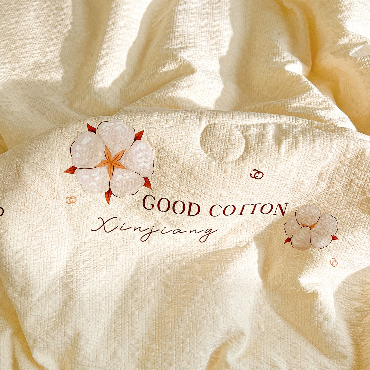 91家纺网 家纺一手货源 找家纺 优承佳生活馆 2026新款超柔泡芙棉烫画棉花夏被（提供买家秀） 泡芙-黄