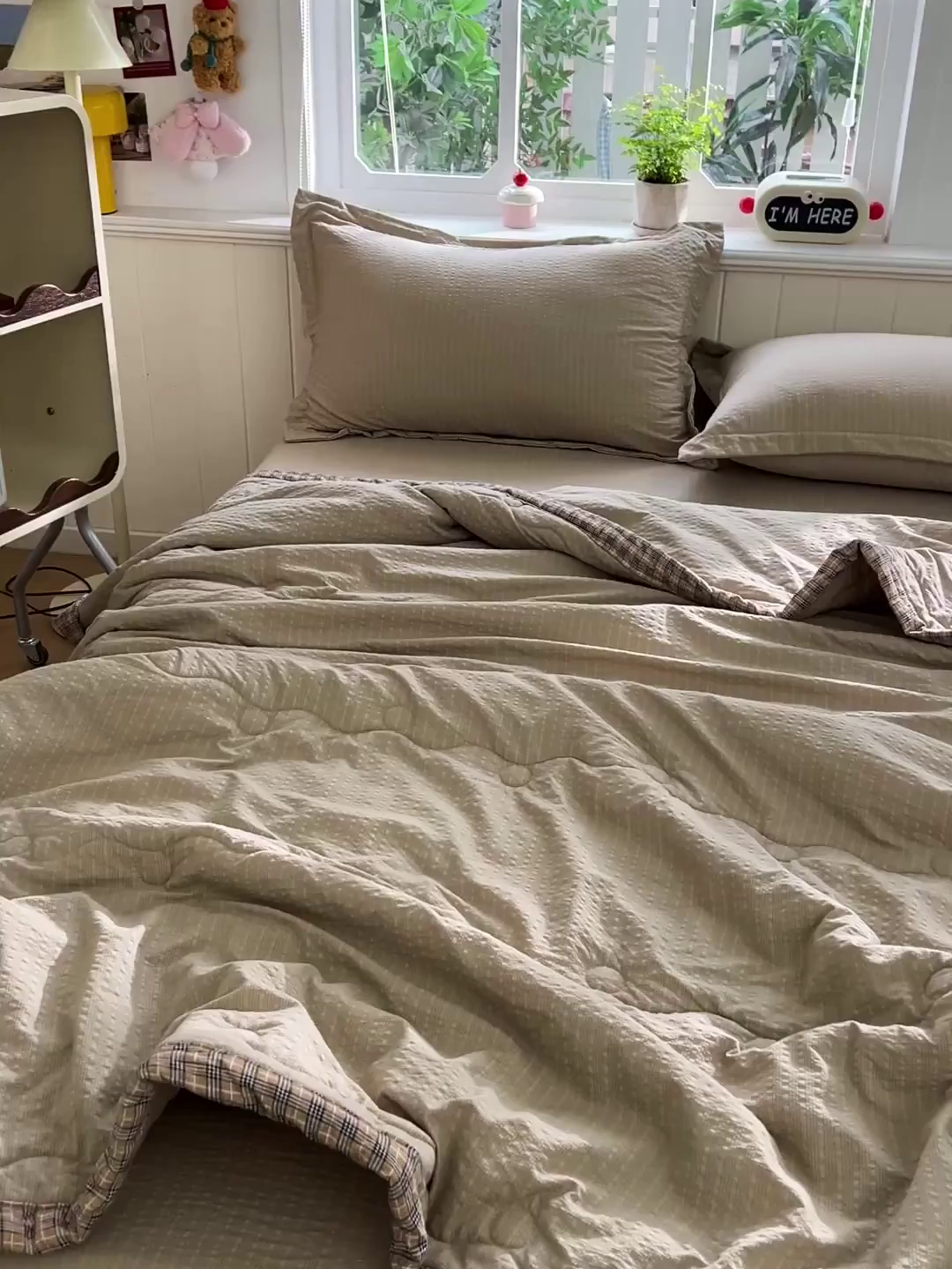 91家纺网 家纺一手货源 找家纺 优承佳生活馆 2026新款超柔泡芙棉烫画棉花夏被（提供买家秀） 泡芙-咖