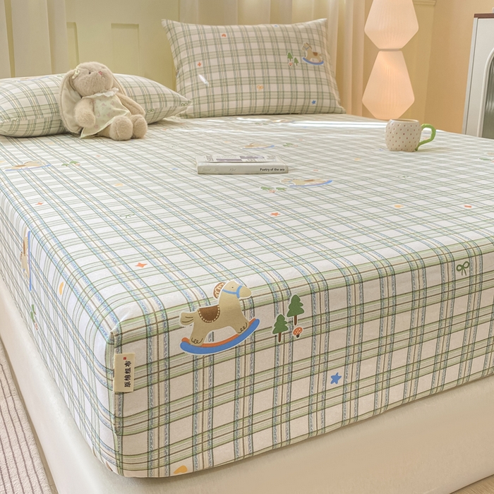 91家纺网 家纺一手货源 找家纺 （总）优品惠 2026新款老粗布床笠凉席席子空调软席单品床垫保护套三件套