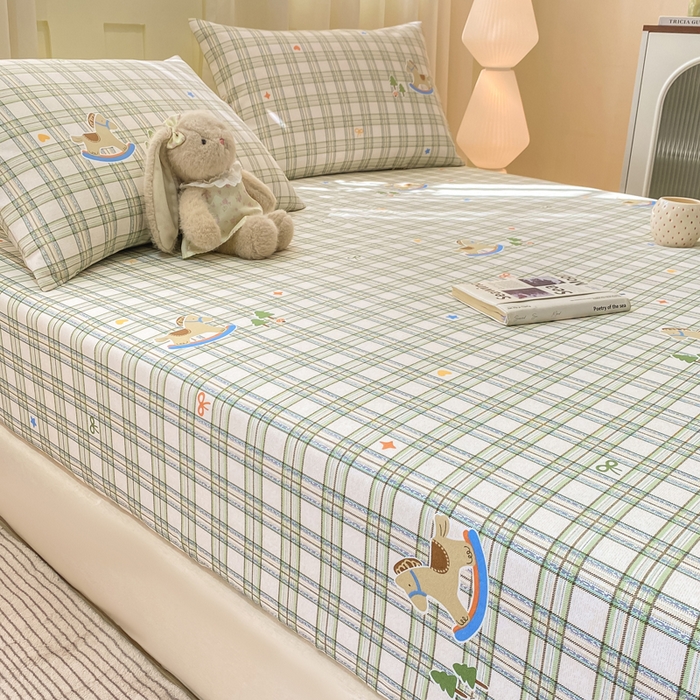 91家纺网 家纺一手货源 找家纺 （总）优品惠 2026新款老粗布床笠凉席席子空调软席单品床垫保护套三件套