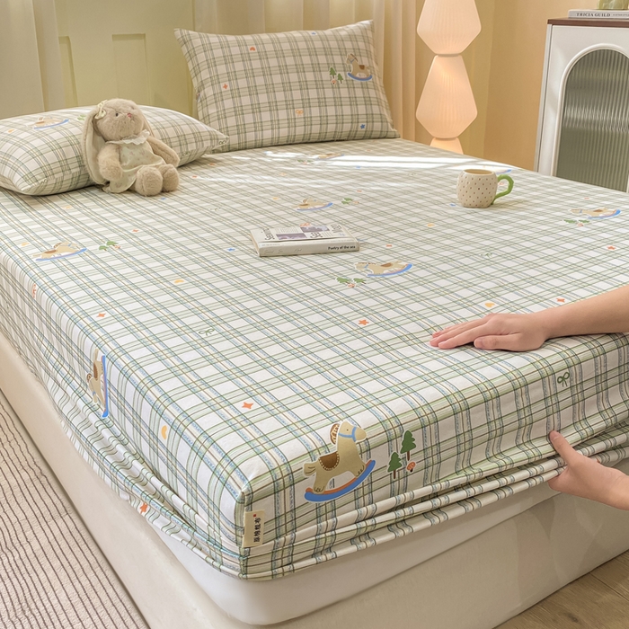 91家纺网 家纺一手货源 找家纺 （总）优品惠 2026新款老粗布床笠凉席席子空调软席单品床垫保护套三件套