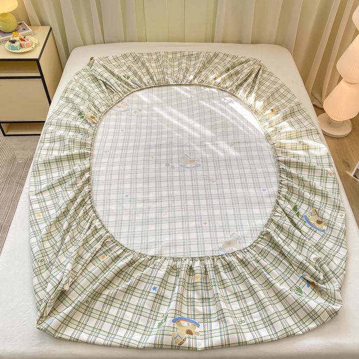 91家纺网 家纺一手货源 找家纺 （总）优品惠 2026新款老粗布床笠凉席席子空调软席单品床垫保护套三件套