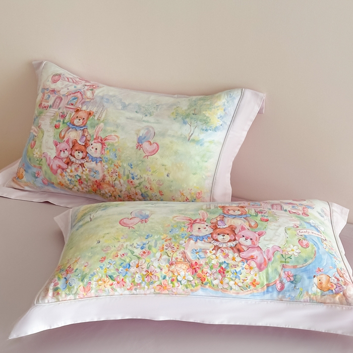 91家纺网 家纺一手货源 找家纺 （总）U品汇 2026新品纯棉全棉平网大版数码印花四件套高端60支长绒棉贡缎埋绳宽边系列