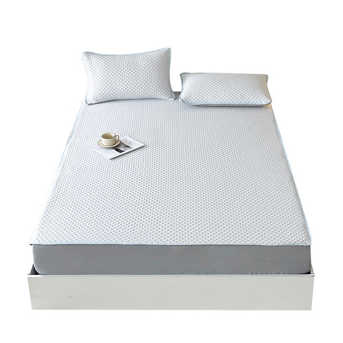 91家纺网 家纺一手货源 找家纺 莱米家纺 2026新款简约纯色凉豆豆软席床笠款凉席 豆豆微微兰