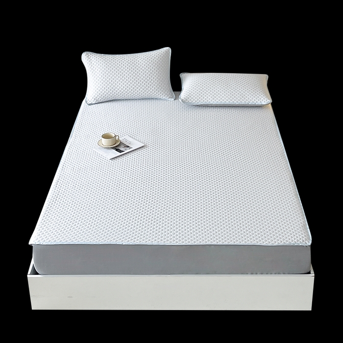 91家纺网 家纺一手货源 找家纺 莱米家纺 2026新款简约纯色凉豆豆软席床笠款凉席 豆豆微微兰