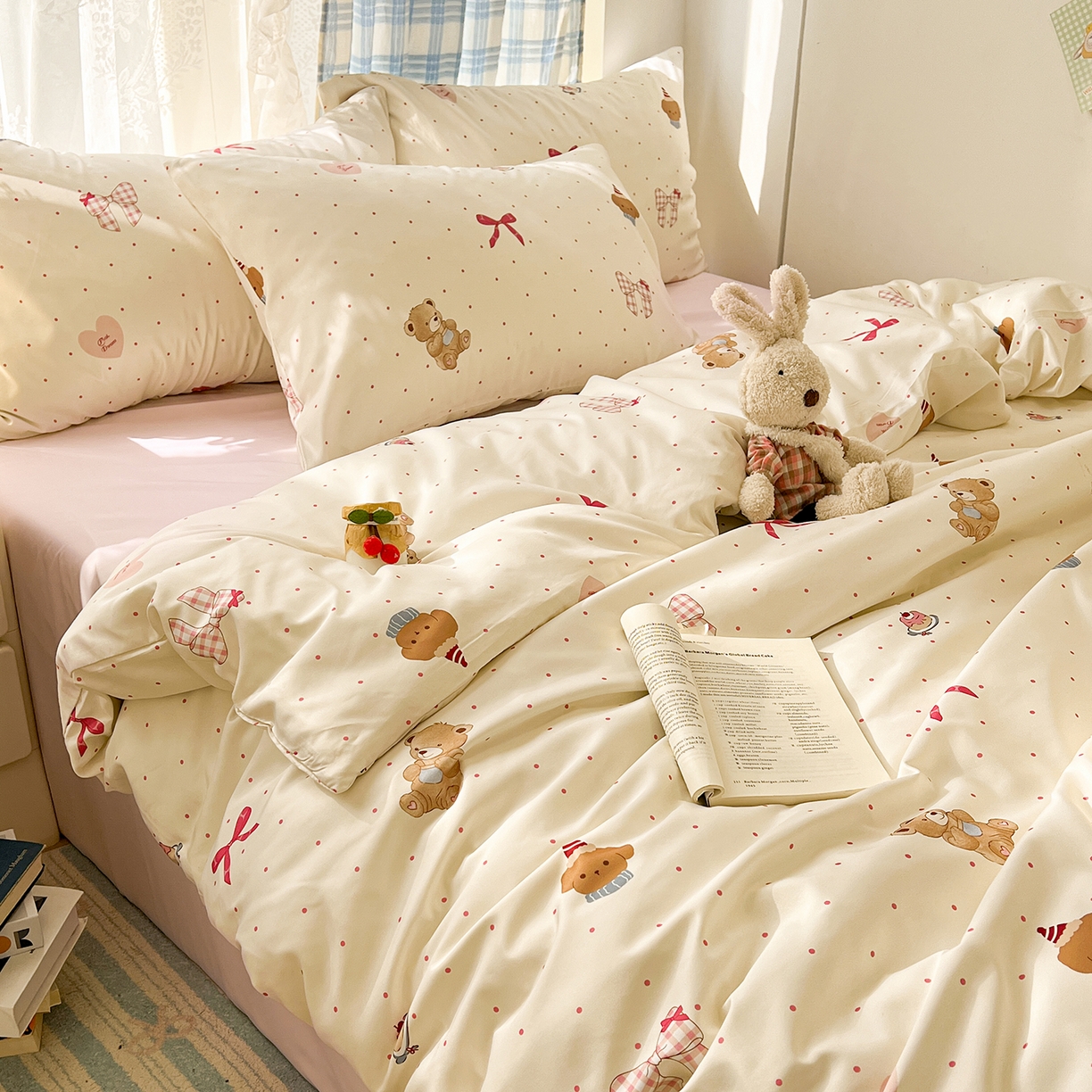 91家纺网 家纺一手货源 找家纺 （总）老K (原美阁） 2026春夏新款夏季冰丝四件套学生宿舍水洗真丝三件套