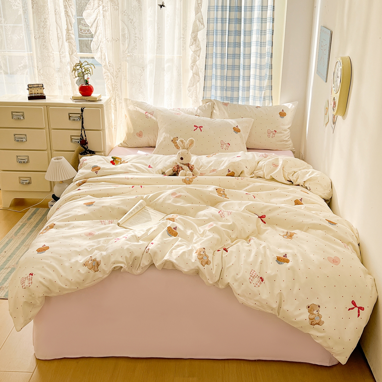 91家纺网 家纺一手货源 找家纺 （总）老K (原美阁） 2026春夏新款夏季冰丝四件套学生宿舍水洗真丝三件套