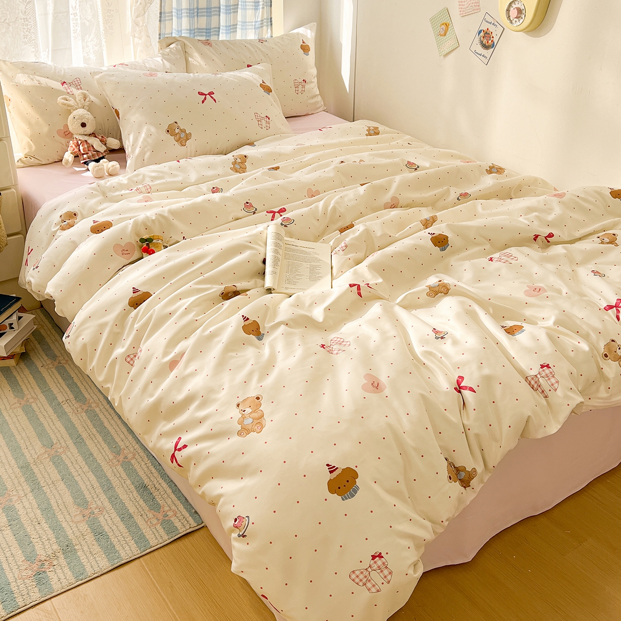 91家纺网 家纺一手货源 找家纺 （总）老K (原美阁） 2026春夏新款夏季冰丝四件套学生宿舍水洗真丝三件套