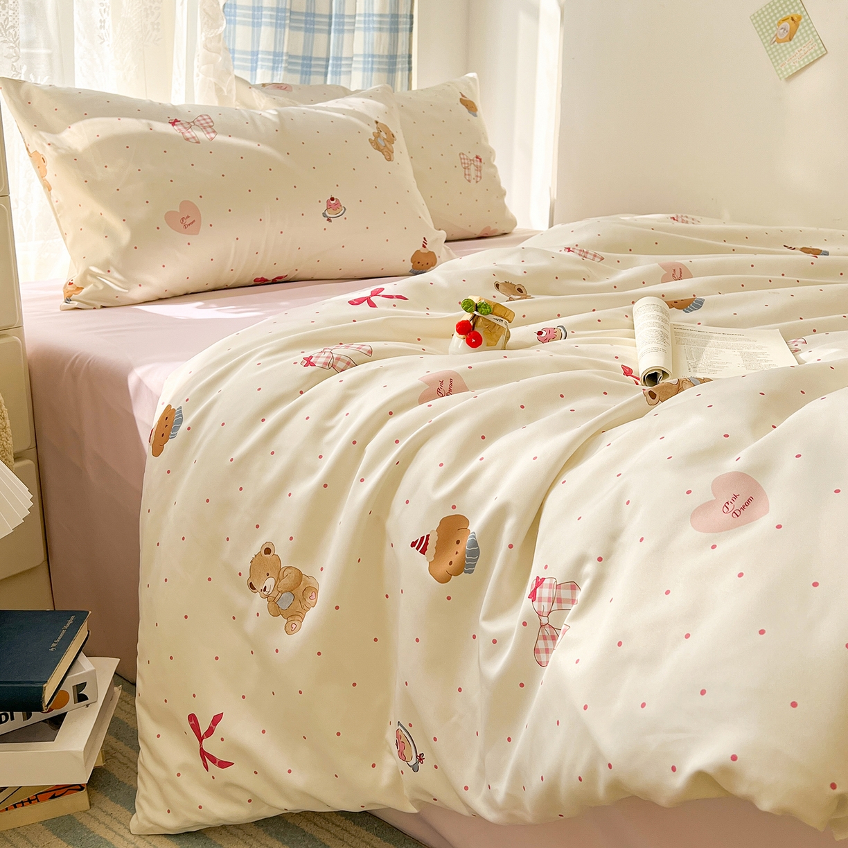 91家纺网 家纺一手货源 找家纺 （总）老K (原美阁） 2026春夏新款夏季冰丝四件套学生宿舍水洗真丝三件套