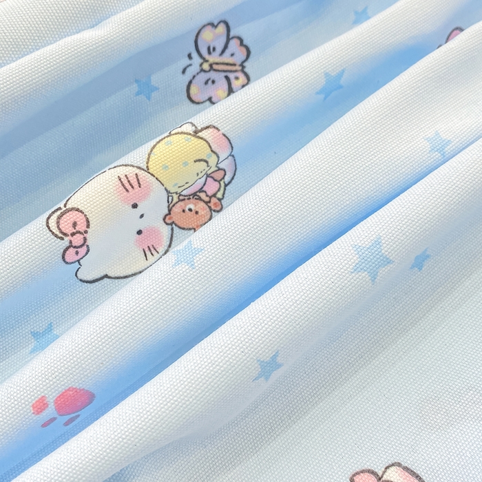 91家纺网 家纺一手货源 找家纺 优品惠 2026新款老粗布床笠凉席席子空调软席单品床垫保护套三件套 kt蓝