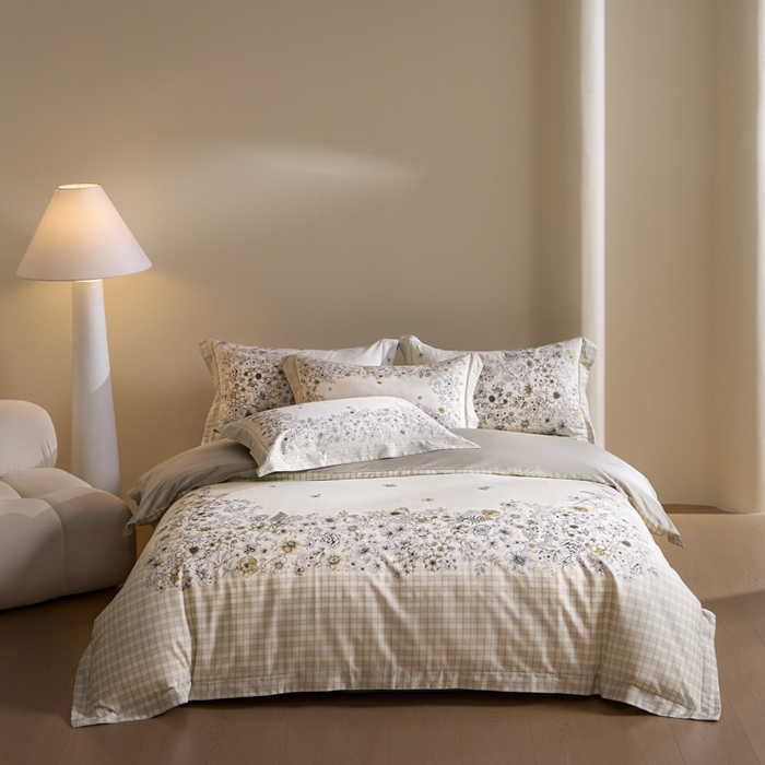 91家纺网 家纺一手货源 找家纺 （总）U品汇 2026新品纯棉全棉平网大版数码印花四件套高端60支长绒棉贡缎埋绳宽边系列