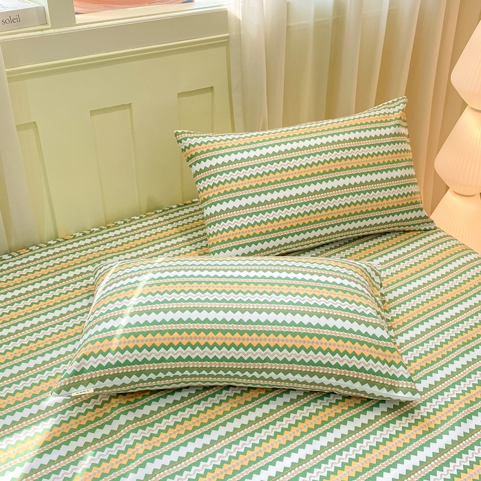 91家纺网 家纺一手货源 找家纺 优品惠 2026新款老粗布床笠凉席席子空调软席单品床垫保护套三件套 波西米亚