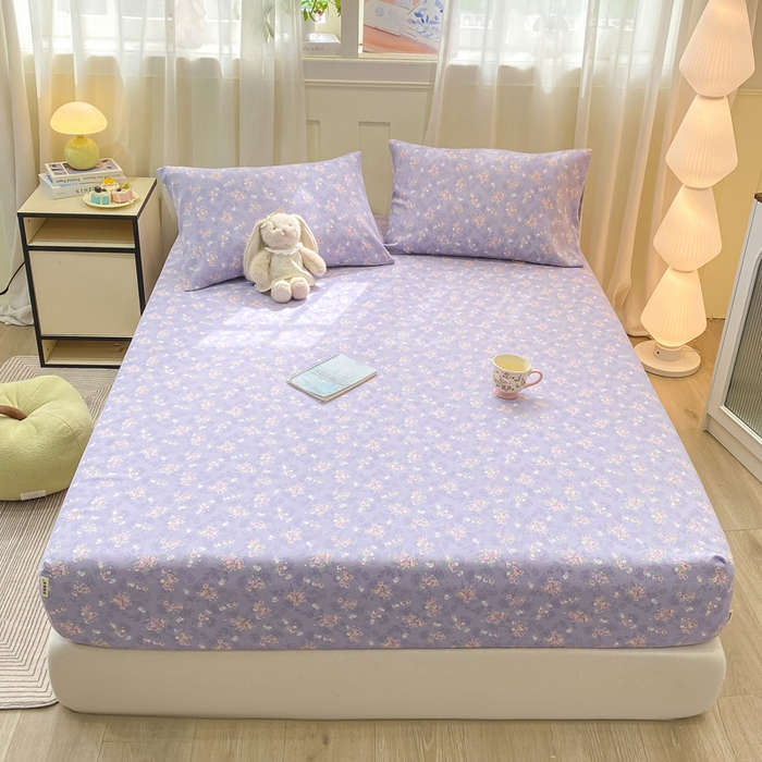 91家纺网 家纺一手货源 找家纺 优品惠 2026新款老粗布床笠凉席席子空调软席单品床垫保护套三件套 豆蔻