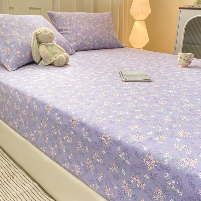 91家纺网 家纺一手货源 找家纺 优品惠 2026新款老粗布床笠凉席席子空调软席单品床垫保护套三件套 豆蔻