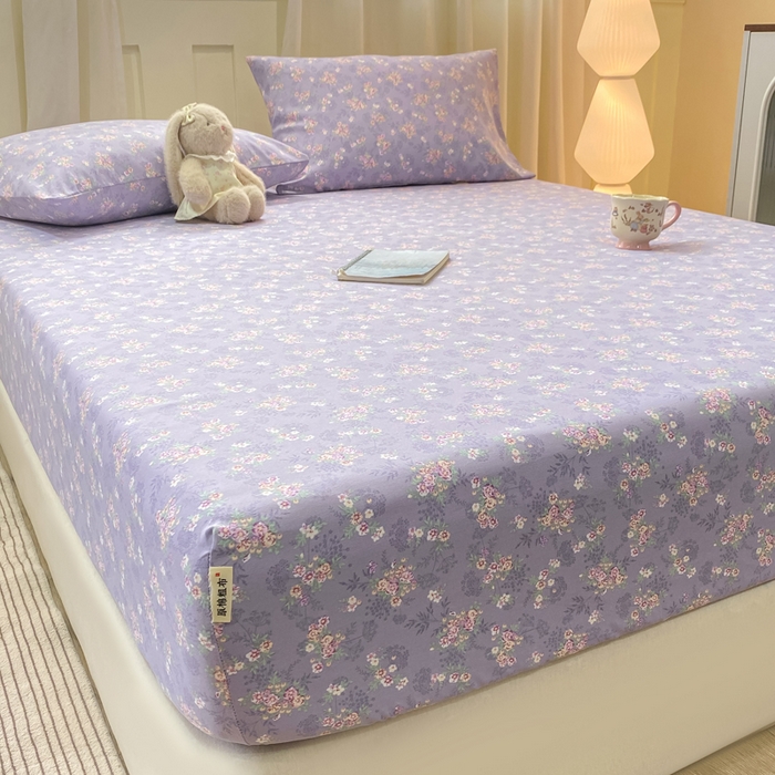 91家纺网 家纺一手货源 找家纺 优品惠 2026新款老粗布床笠凉席席子空调软席单品床垫保护套三件套 豆蔻