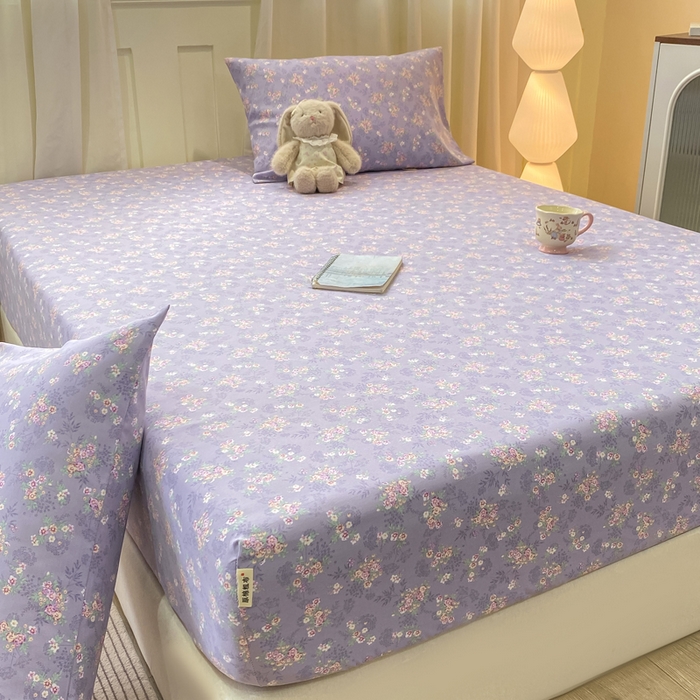 91家纺网 家纺一手货源 找家纺 优品惠 2026新款老粗布床笠凉席席子空调软席单品床垫保护套三件套 豆蔻