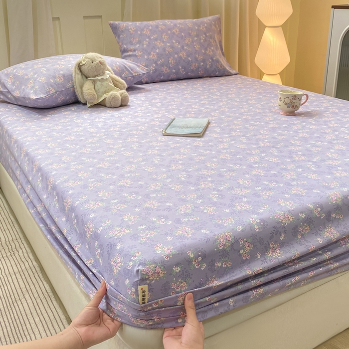 91家纺网 家纺一手货源 找家纺 优品惠 2026新款老粗布床笠凉席席子空调软席单品床垫保护套三件套 豆蔻