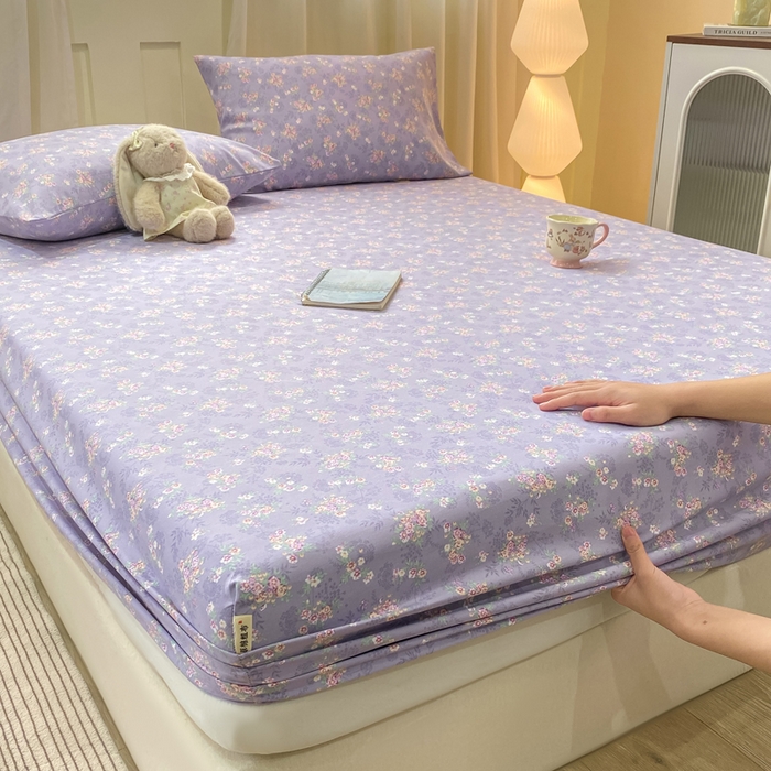 91家纺网 家纺一手货源 找家纺 优品惠 2026新款老粗布床笠凉席席子空调软席单品床垫保护套三件套 豆蔻