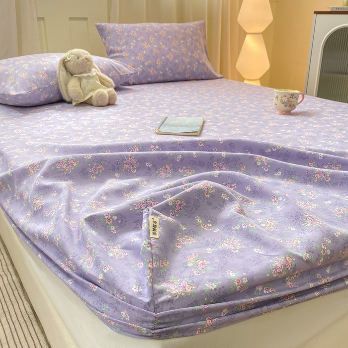 91家纺网 家纺一手货源 找家纺 优品惠 2026新款老粗布床笠凉席席子空调软席单品床垫保护套三件套 豆蔻