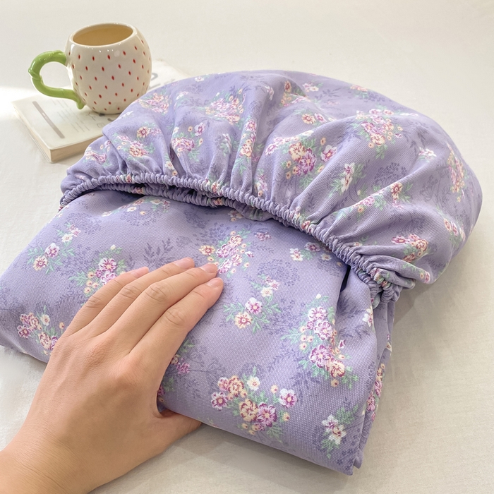 91家纺网 家纺一手货源 找家纺 优品惠 2026新款老粗布床笠凉席席子空调软席单品床垫保护套三件套 豆蔻