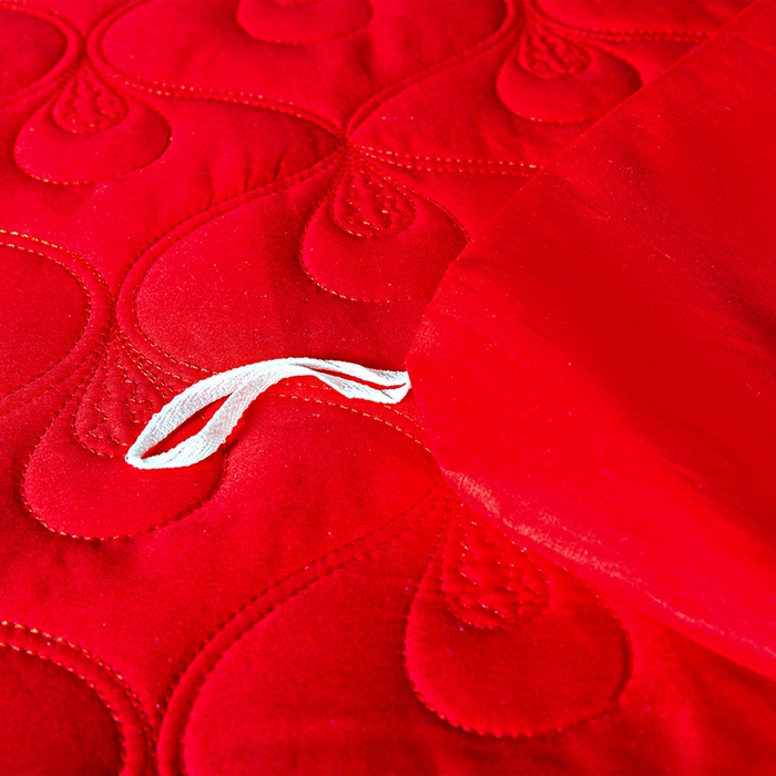 91家纺网 家纺一手货源 找家纺 甜咪咪婚庆 2026新款长绒棉全棉绣花结婚婚庆四件套多件套床单床盖款 九五挚恋