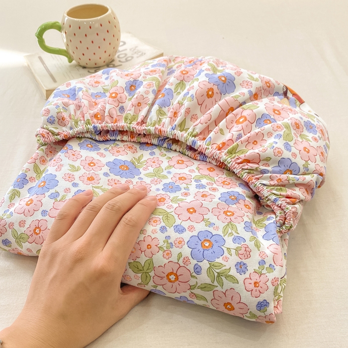 91家纺网 家纺一手货源 找家纺 优品惠 2026新款老粗布床笠凉席席子空调软席单品床垫保护套三件套 萌兔