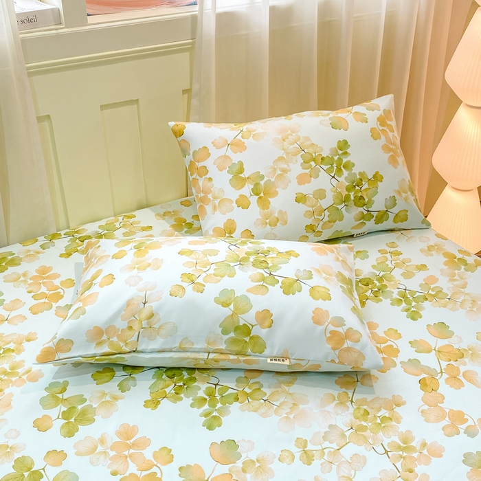 91家纺网 家纺一手货源 找家纺 优品惠 2026新款老粗布床笠凉席席子空调软席单品床垫保护套三件套 青枝漫语