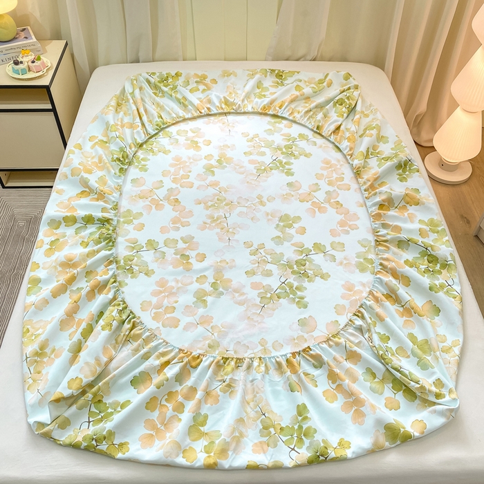 91家纺网 家纺一手货源 找家纺 优品惠 2026新款老粗布床笠凉席席子空调软席单品床垫保护套三件套 青枝漫语