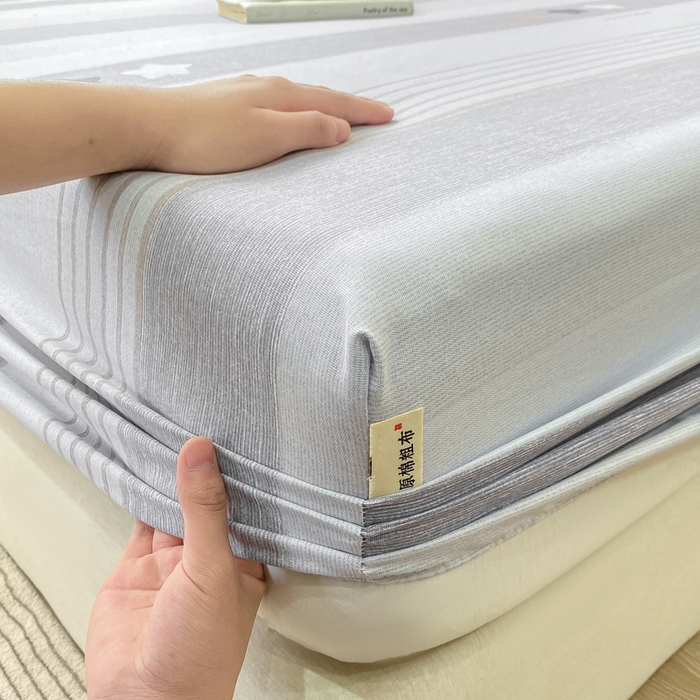 91家纺网 家纺一手货源 找家纺 优品惠 2026新款老粗布床笠凉席席子空调软席单品床垫保护套三件套 星星