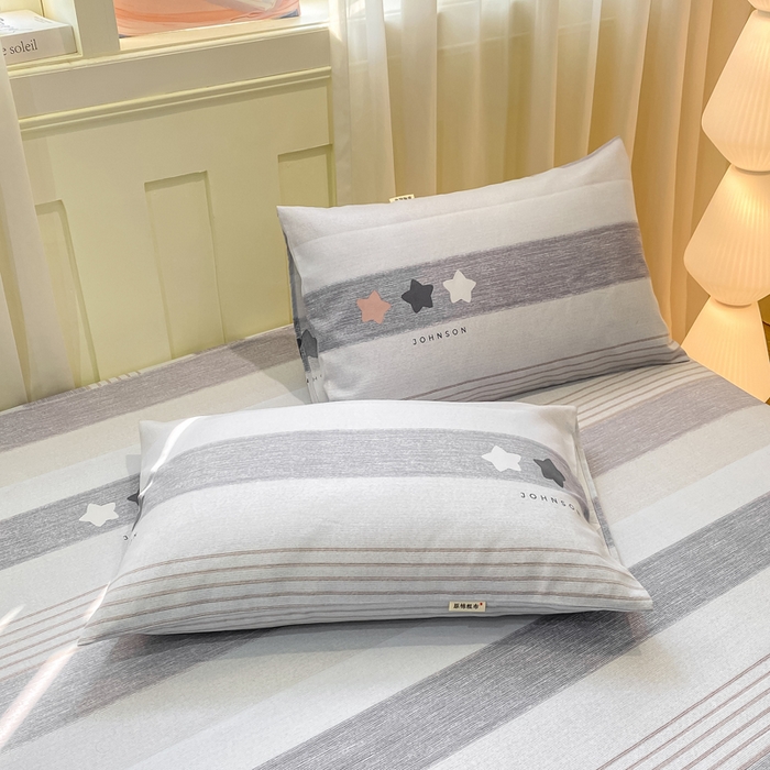 91家纺网 家纺一手货源 找家纺 优品惠 2026新款老粗布床笠凉席席子空调软席单品床垫保护套三件套 星星