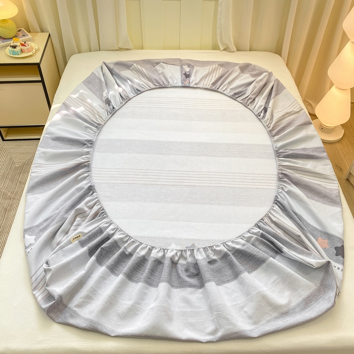 91家纺网 家纺一手货源 找家纺 优品惠 2026新款老粗布床笠凉席席子空调软席单品床垫保护套三件套 星星