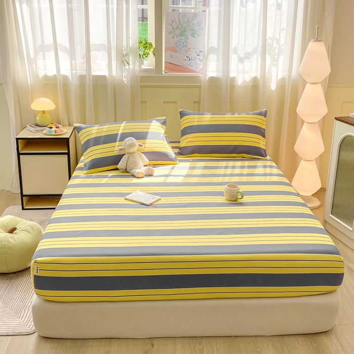 91家纺网 家纺一手货源 找家纺 优品惠 2026新款老粗布床笠凉席席子空调软席单品床垫保护套三件套 约定