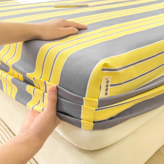 91家纺网 家纺一手货源 找家纺 优品惠 2026新款老粗布床笠凉席席子空调软席单品床垫保护套三件套 约定