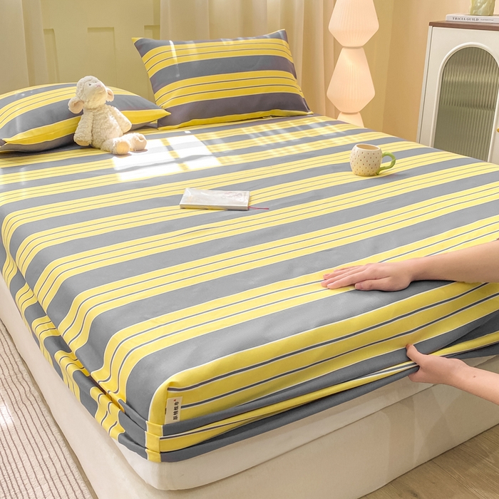 91家纺网 家纺一手货源 找家纺 优品惠 2026新款老粗布床笠凉席席子空调软席单品床垫保护套三件套 约定