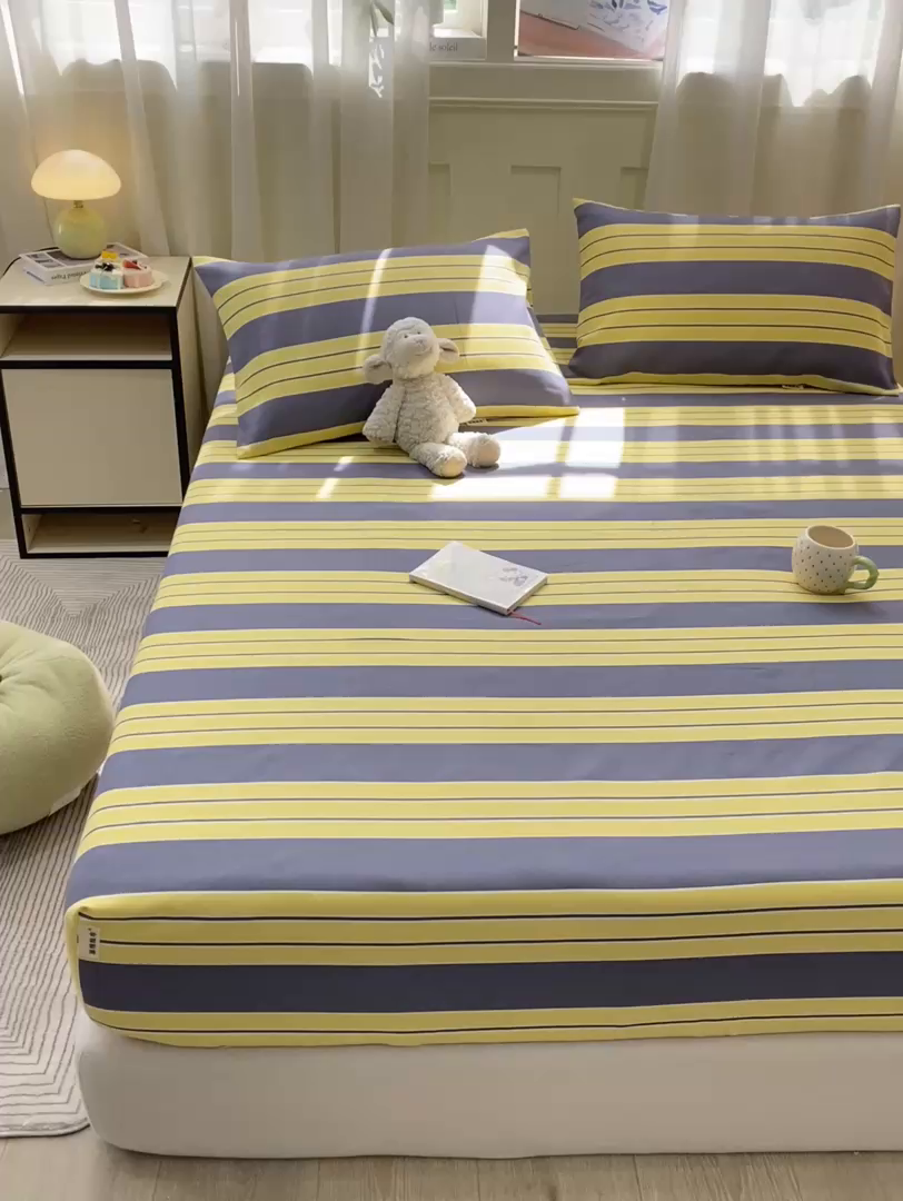 91家纺网 家纺一手货源 找家纺 优品惠 2026新款老粗布床笠凉席席子空调软席单品床垫保护套三件套 约定