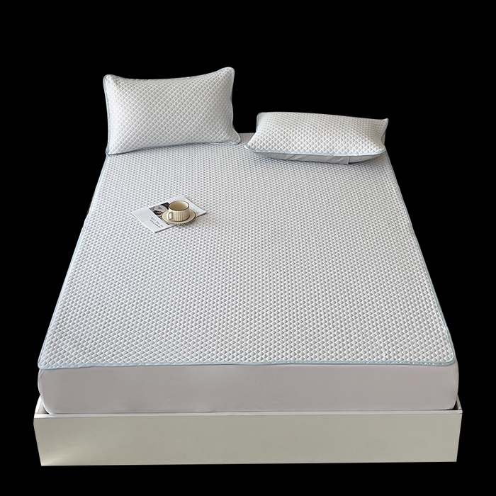 91家纺网 家纺一手货源 找家纺 莱米家纺 2026新款简约纯色凉豆豆床席款凉席 豆豆微微兰