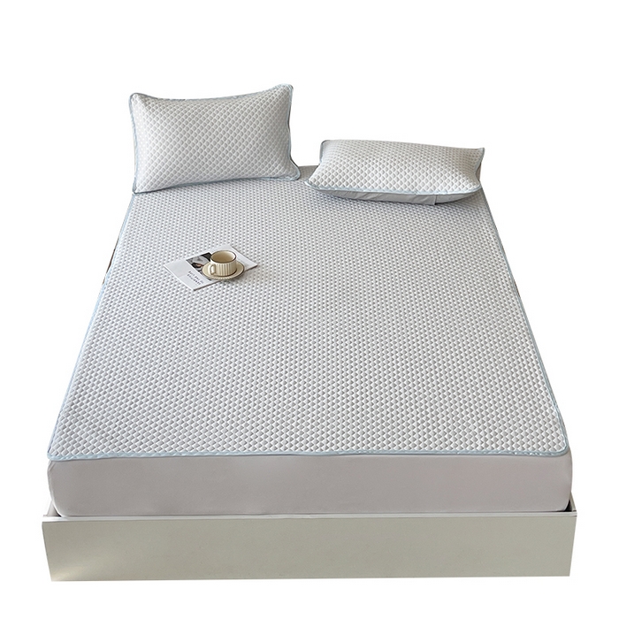 91家纺网 家纺一手货源 找家纺 莱米家纺 2026新款简约纯色凉豆豆床席款凉席 豆豆微微兰