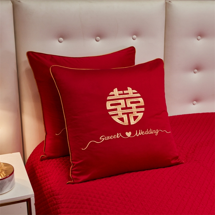 91家纺网 家纺一手货源 找家纺 甜咪咪婚庆 2026新款长绒棉全棉绣花结婚婚庆四件套多件套床单床盖款 喜嫁