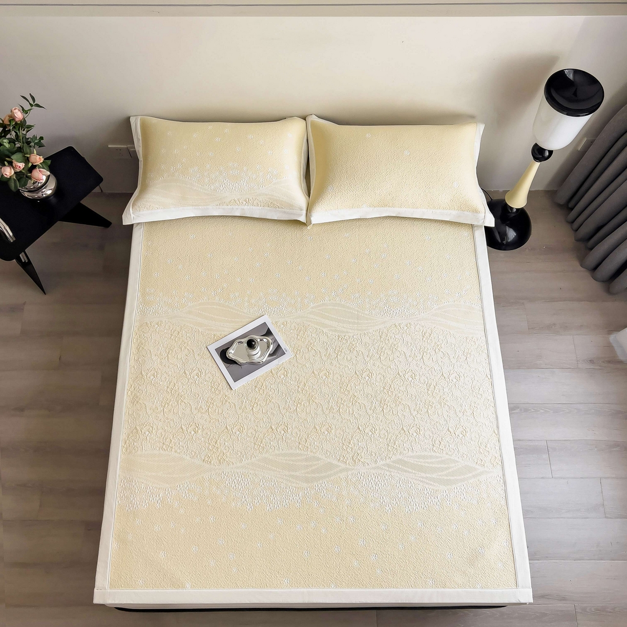 91家纺网 家纺一手货源 找家纺 （总）孩子王家纺 2026春夏新款PE乙纶学生宿舍高克重凉感值过0.21冰豆豆席凉感席子凉席席子