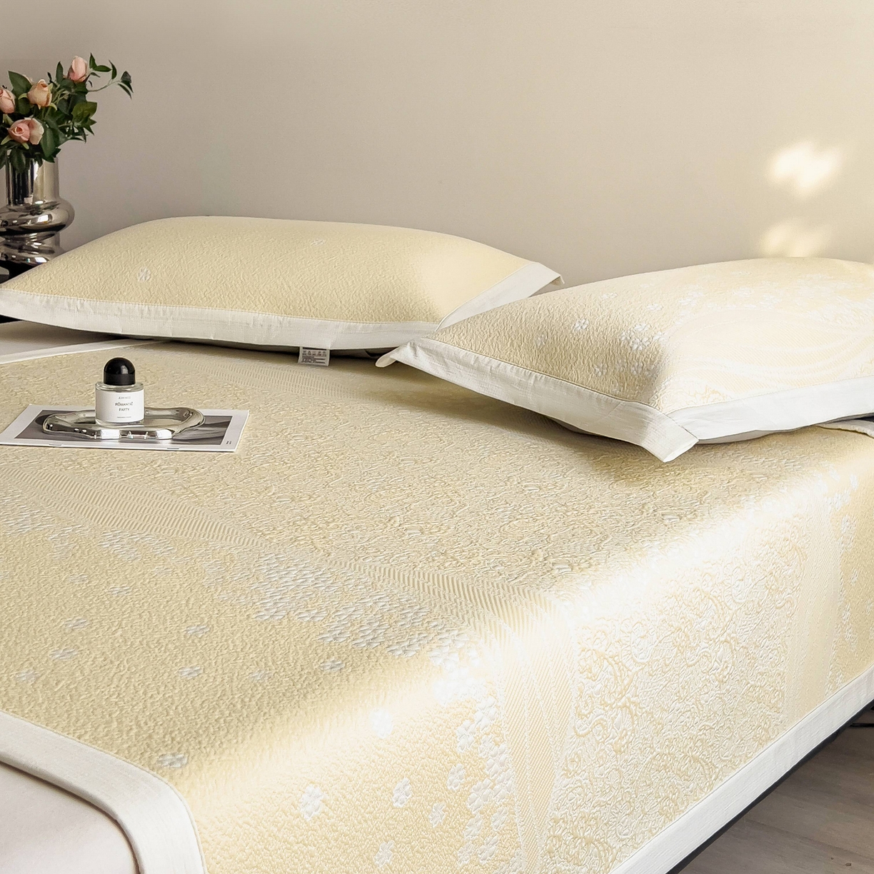 91家纺网 家纺一手货源 找家纺 （总）孩子王家纺 2026春夏新款PE乙纶学生宿舍高克重凉感值过0.21冰豆豆席凉感席子凉席席子