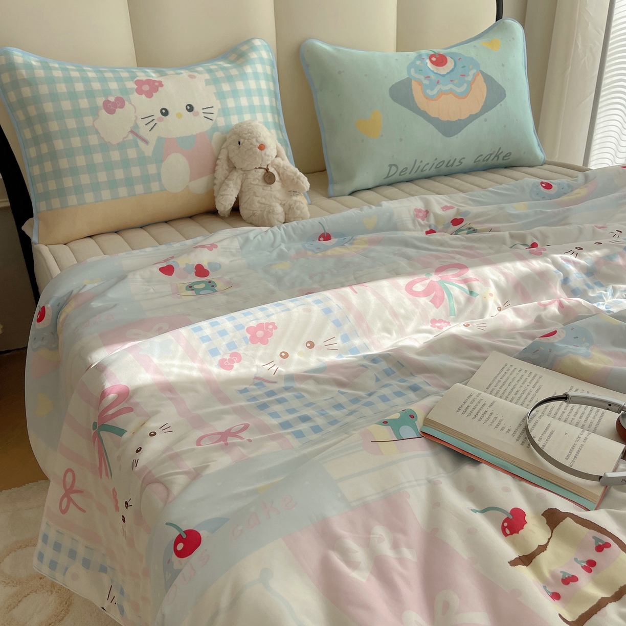 91家纺网 家纺一手货源 找家纺 （总）顾里家纺 2026新款韩系少女凉感冰皮夏被夏凉被空调被-第一组